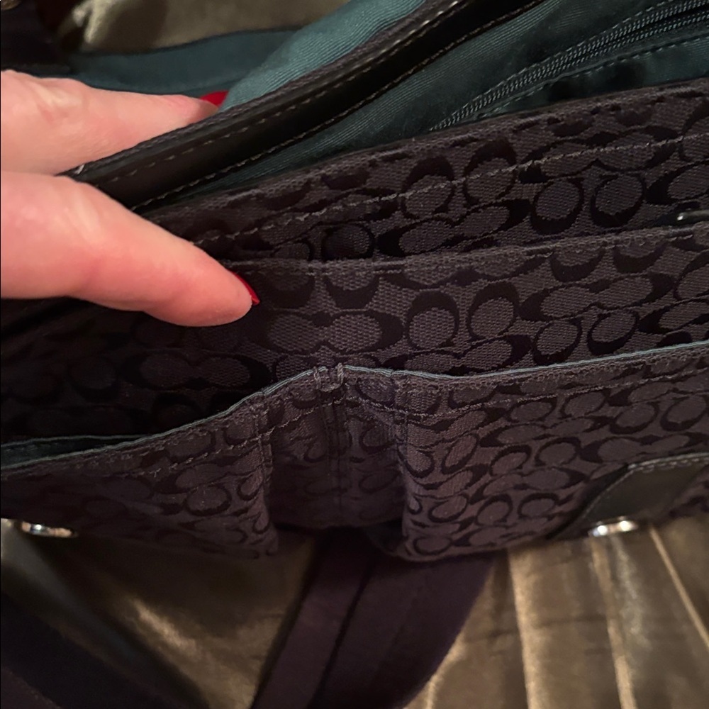 Coach BlackSignature Canvas and Leather Messenger /Crossbody Bag M1182-F70283 - Picture 14 of 15